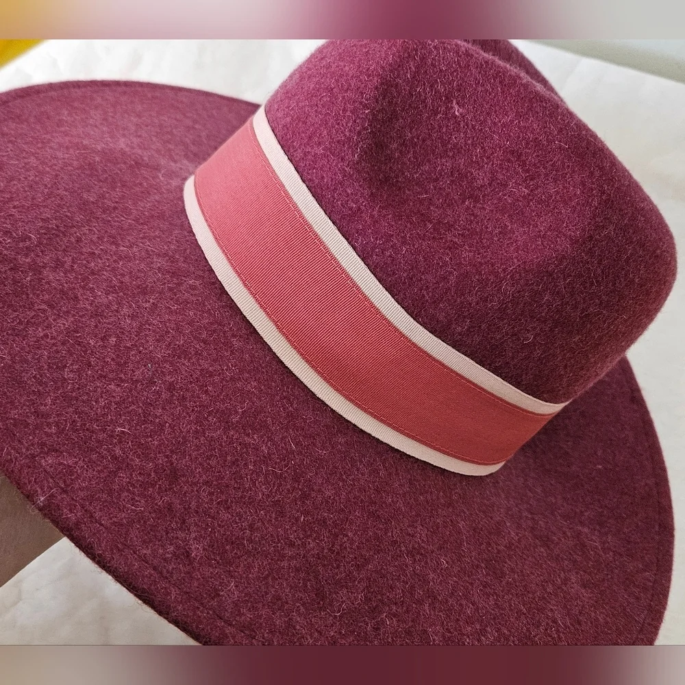 Halogen burgundy wool